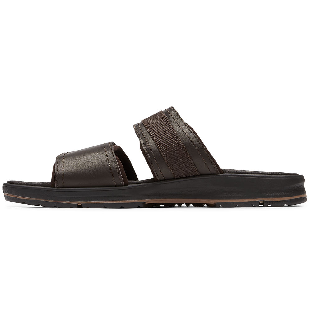 Rockport Singapore Mens Slides - Lucky Bay Dress Brown - PZ9027638